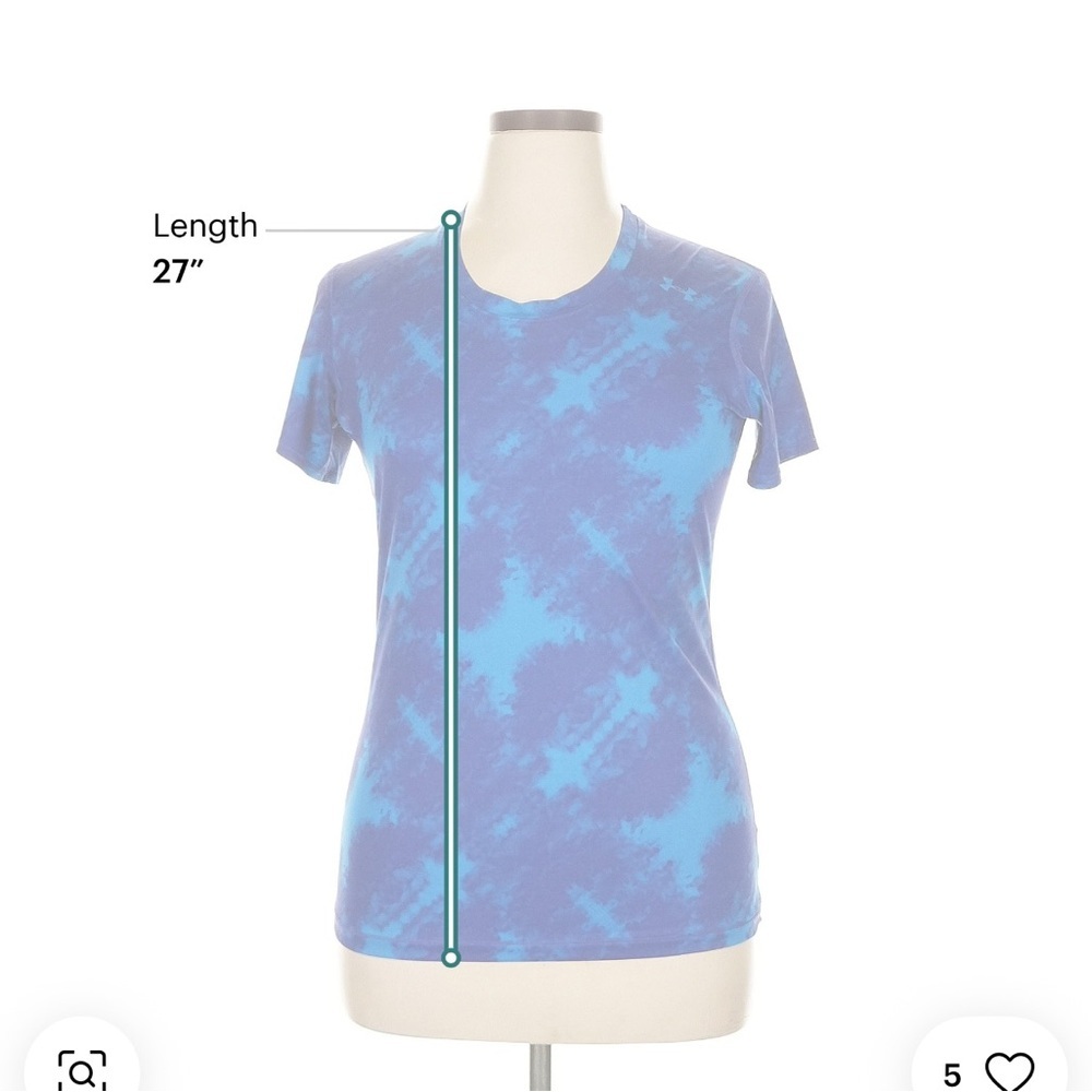 Under Armour Blue Fitted Crew Neck Short Sleeve Tee - Picture 3 of 6